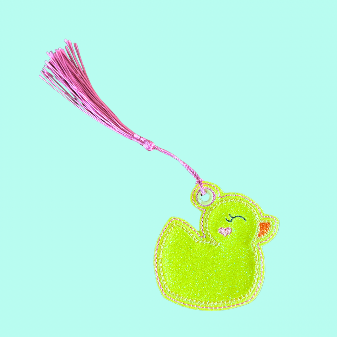 Rubber Duck Glitter Bookmark