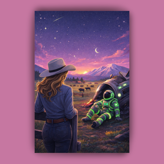 Howdy, Handsome 4x6 Character Art