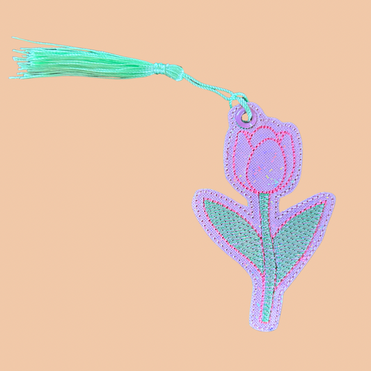 Tulip Glitter Bookmark