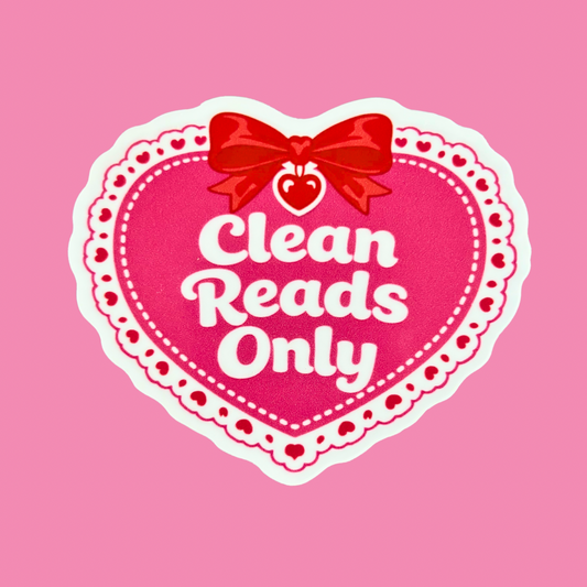 Clean Reads Only Coquette Style Sticker
