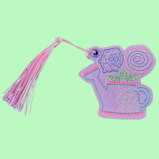 Floral Watering Can Glimmer Bookmark