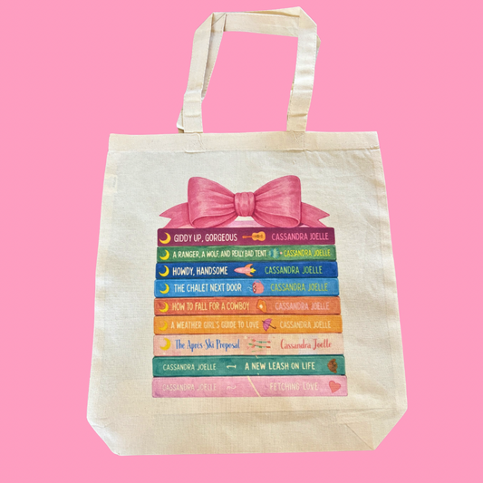 Book Stack 100% Cotton Canvas Bag