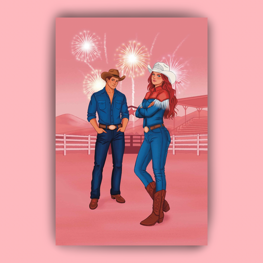 Red, White & Rodeo 4x6 Character Art