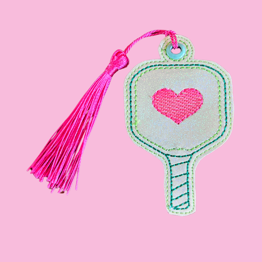 Pickleball Paddle Shimmer Bookmark
